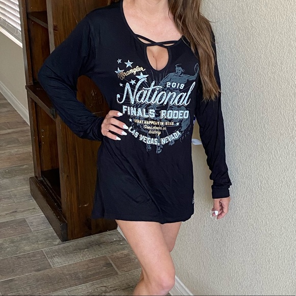 NFR Tops - NFR black shirt dress 2019 national finals rodeo